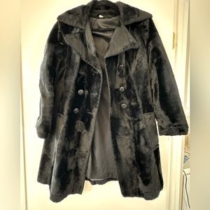 Vintage crushed faux fur coat.